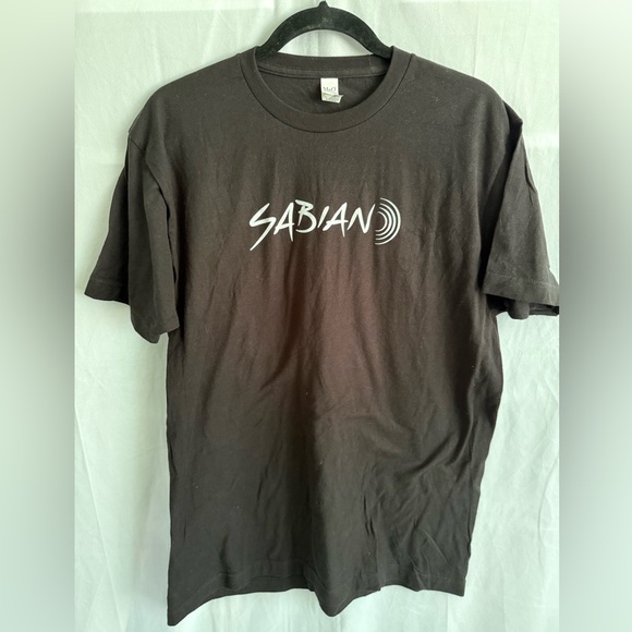 Men's Black Sabian Cymbal T-Shirt - Large NWOT - Picture 1 of 3